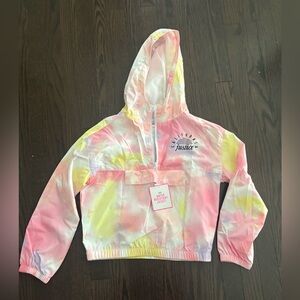 BNWT Justice Kids Tie-Dye windbreaker